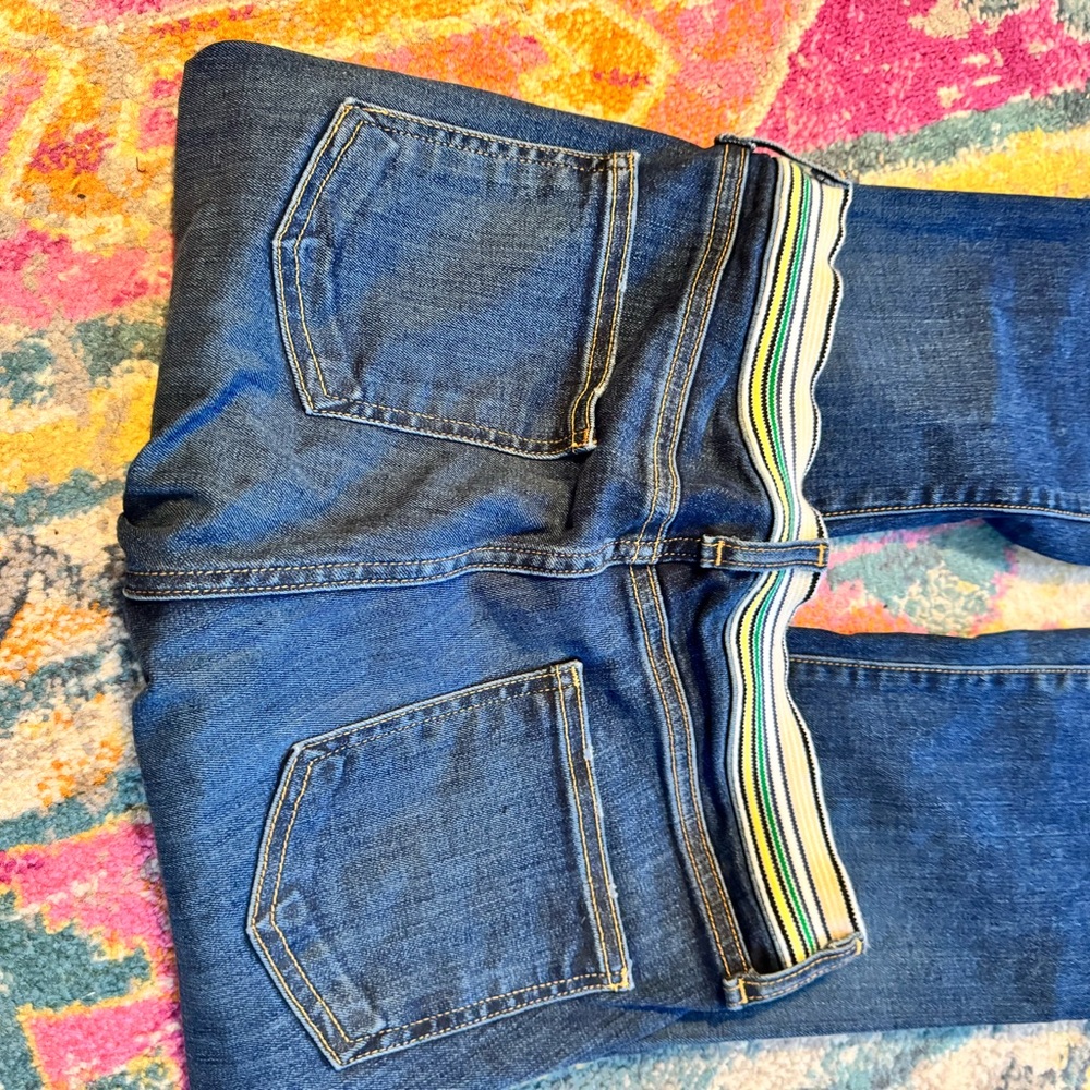 Veronica Beard 27” Jeans Carolyn Baby Boot Raw Hem cropped Front Button - Picture 7 of 9